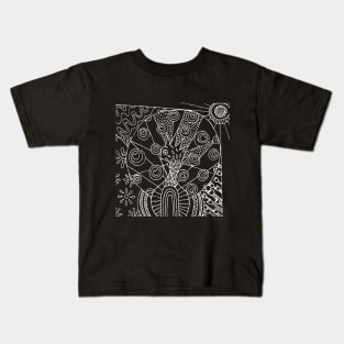 Black Peacock Kids T-Shirt